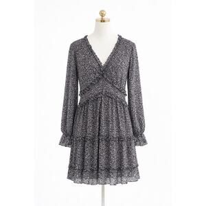 Y2K Babydoll Floral Dress Womens Size L Cottagecore Boho Hippie 90s Dark Fairy